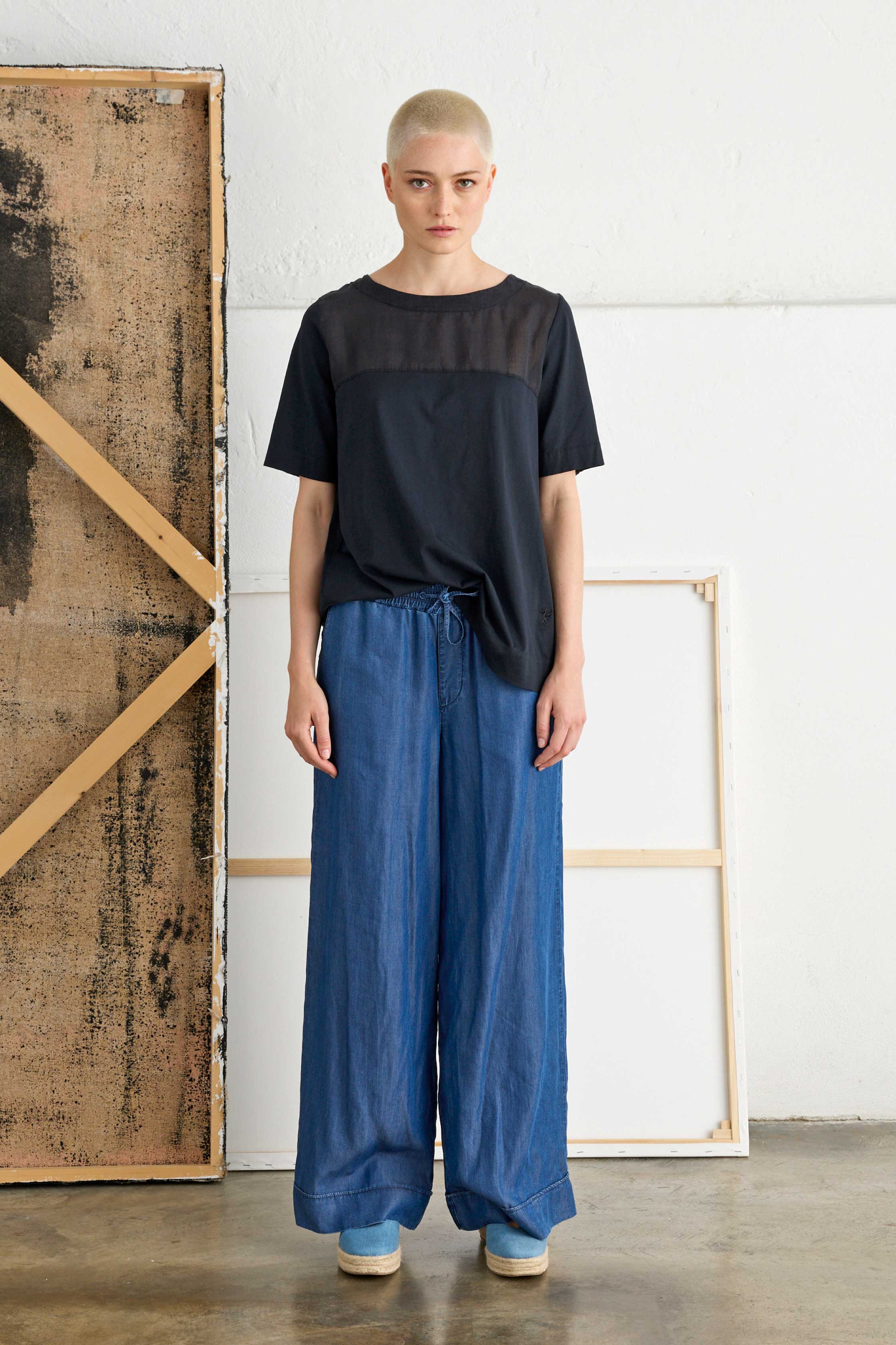Wide Tencell Pants with Comfort Waist 0890 4202 – European Culture