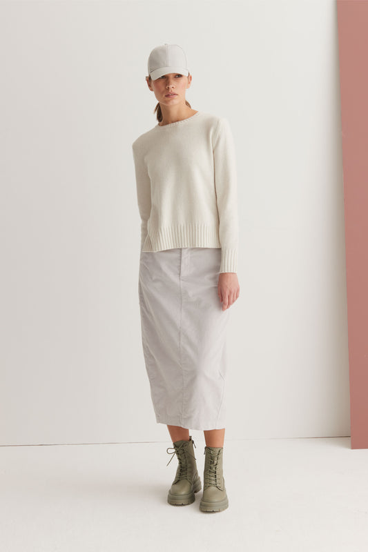 Chino-Inspired Midi Skirt Garment Dyed 256U 0498