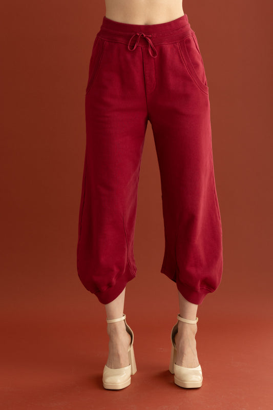 Cotton Fleece Jogging Pants Garment Dyed 06QU 1047