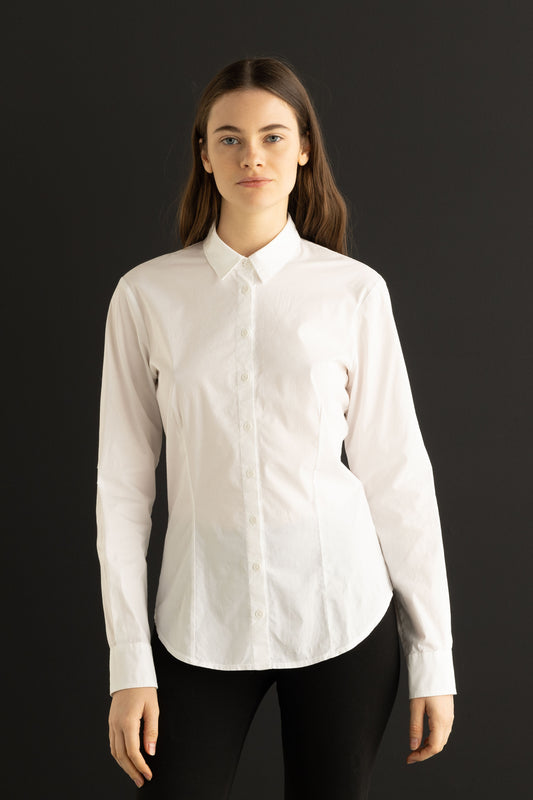 Stretch Cotton Poplin Shirt Garment Dyed 68CU 3217