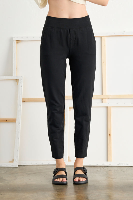 Cropped Pants Garment-Dyed - Front