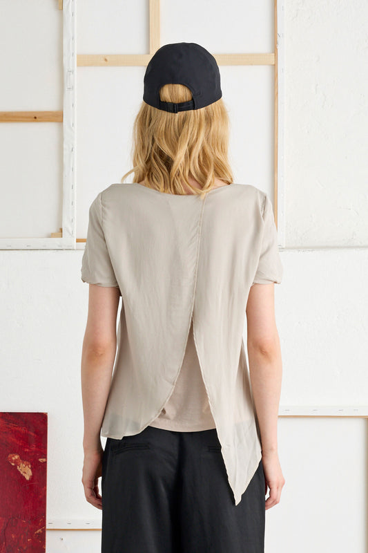 Torchon Sleeve T-Shirt Garment-Dyed - BAck