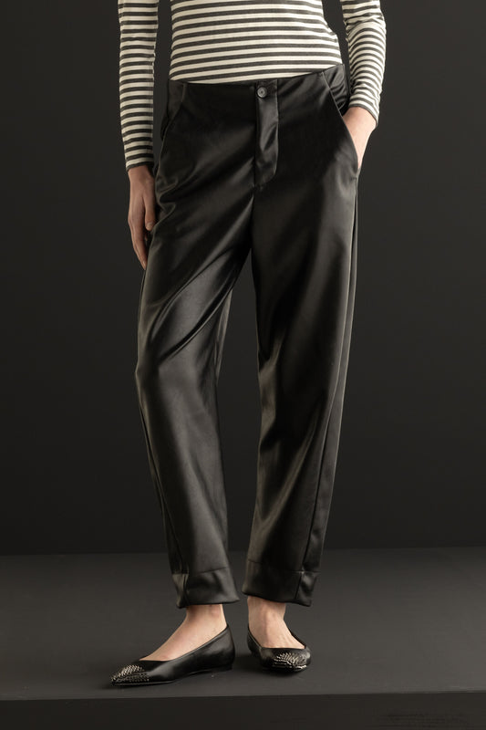 Cropped Eco Leather Pants 0530 8927