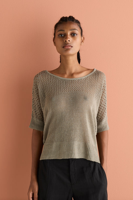 Relaxed-Fit Linen Top M510 9500