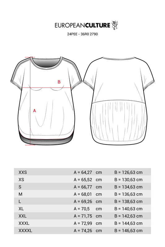 Round Neck T-Shirt Garment-Dyed - Size