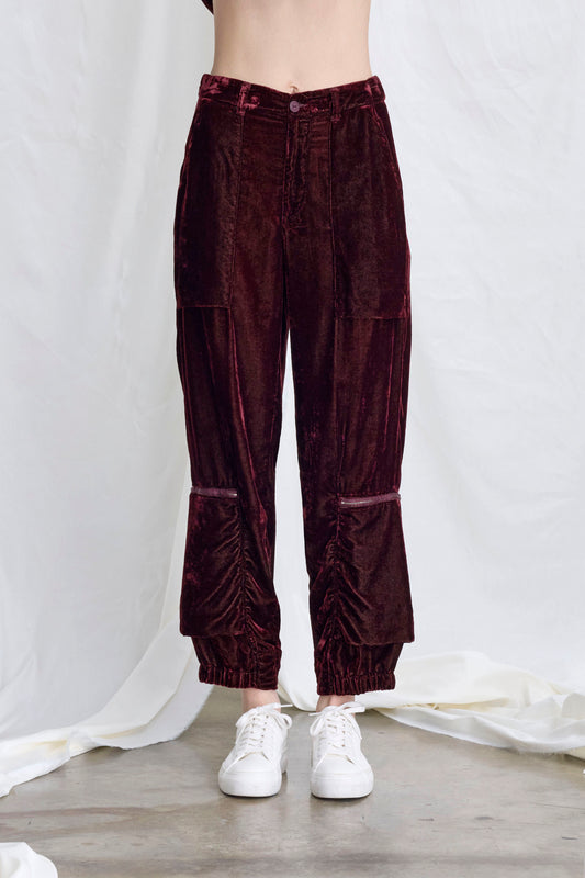 Viscose Velvet Cargo Trousers 07Q0 0560