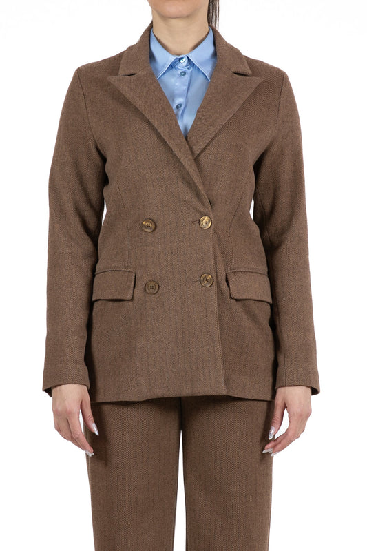 Double-breasted jacquard jacket 58Q0 8493