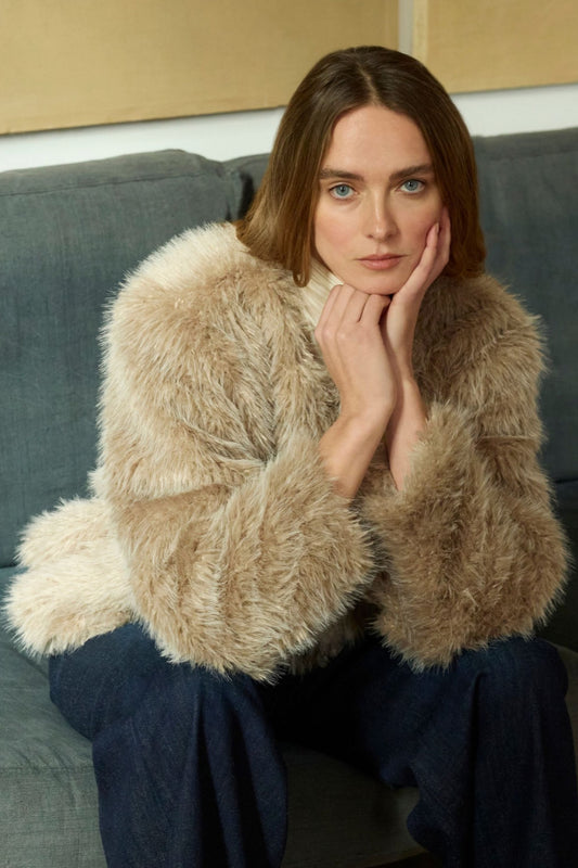 Blouson jacket in eco-faux fur 7790 0595