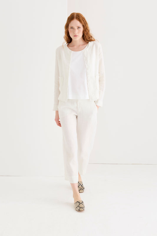 Pantaloni di lino 06RU 7095