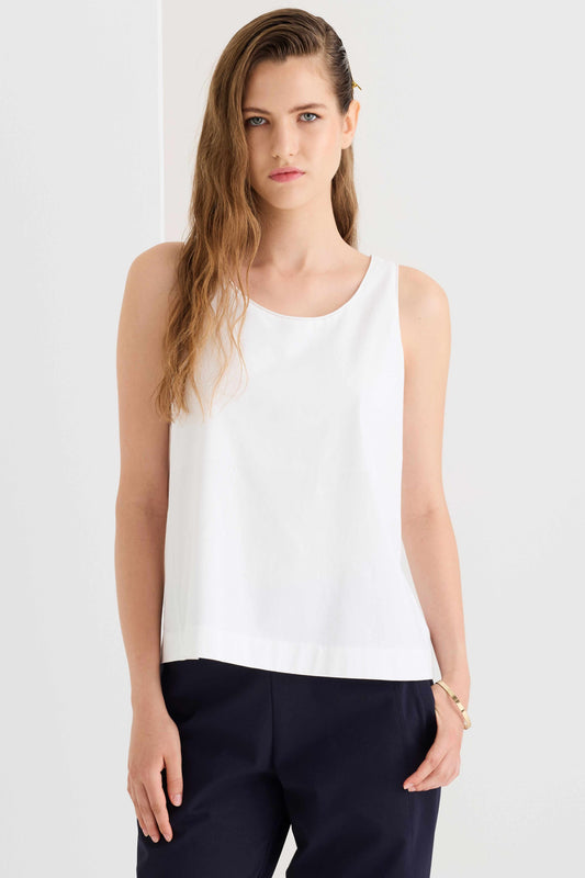 Stretch cotton jersey top 35L0 2790