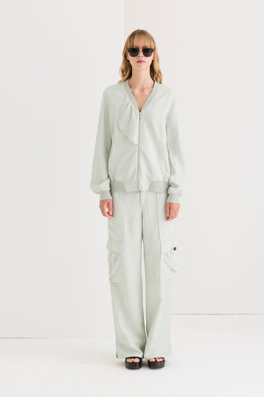 Giubbotto bomber con volant 79D0 7083