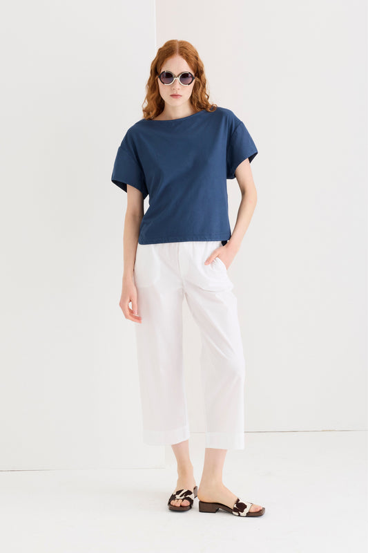 Cropped cotton trousers 07A0 3440