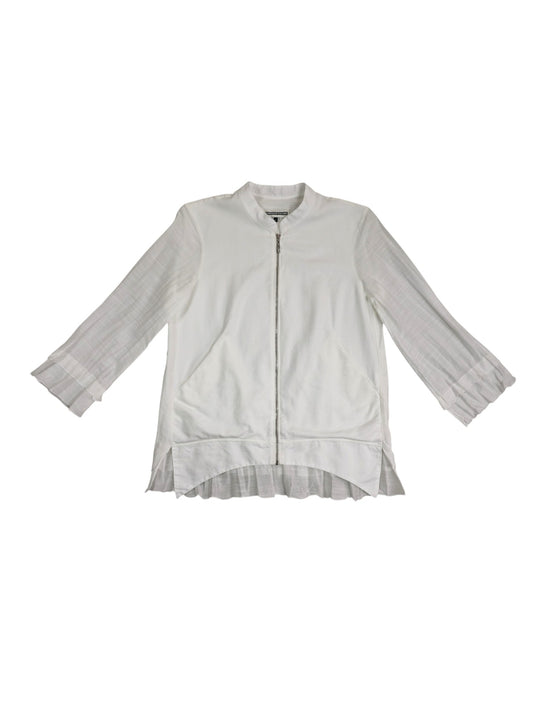 Cotton jersey jacket with Linen, cotton and silk blend muslin insert 47E0 7030