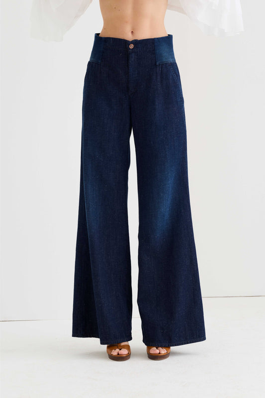 Cotton and hemp trousers 08WU 4203