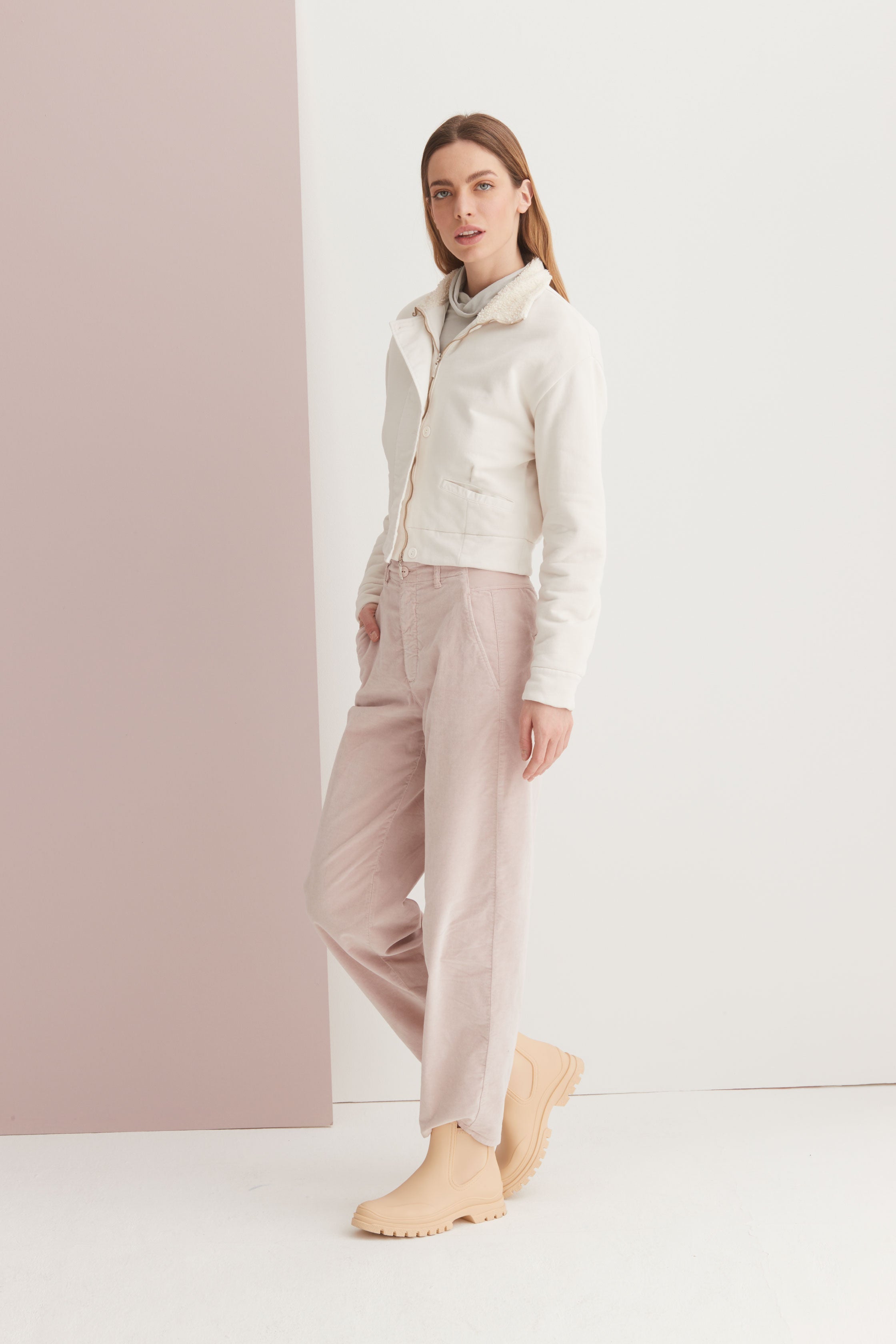 Khaki Cotton Flared Pleated Trousers Design by Khara Kapas at Pernia's Pop  Up Shop 2023
