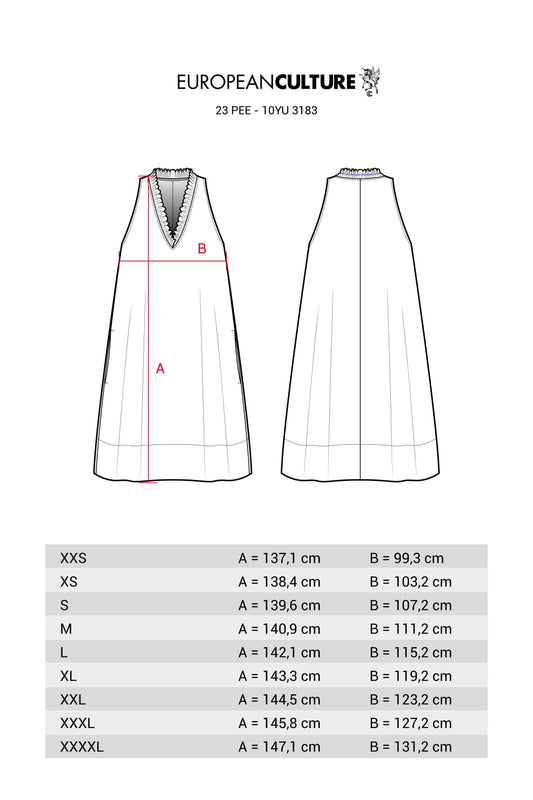 European Culture - Sleeveless cotton mini-dress 3183 1880 - size