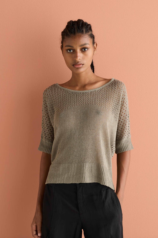 Relaxed-Fit Linen Top M510 9500