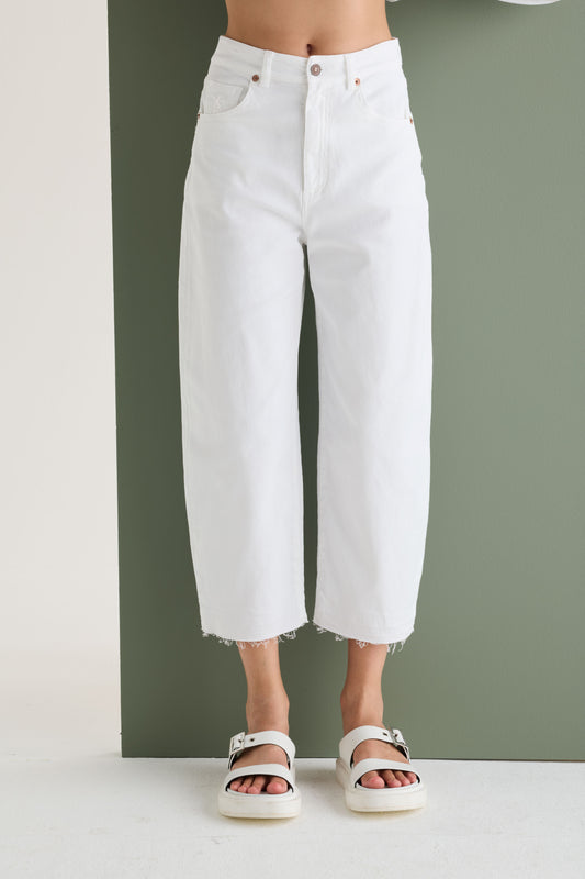 Cropped Trousers Garment Dyed 056U 3881