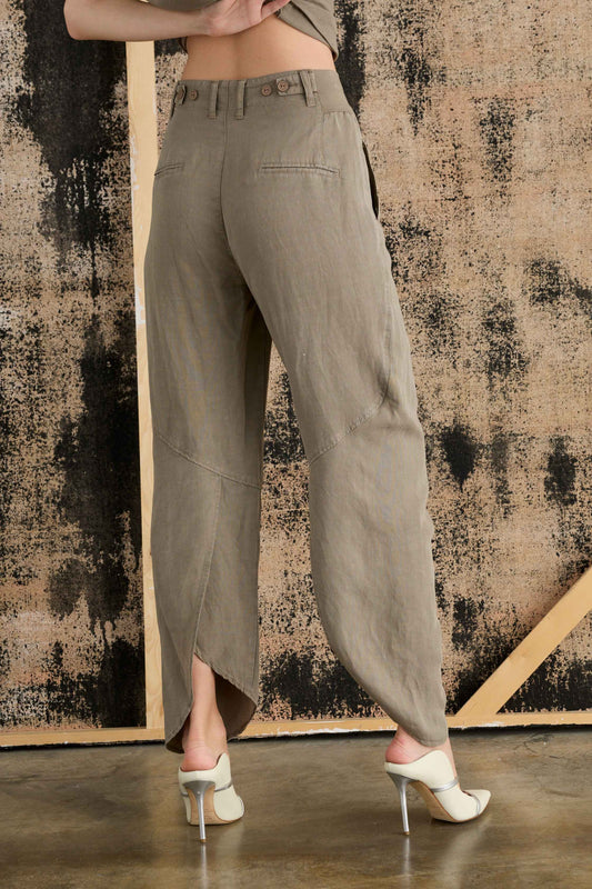 Pants with Elastic Waist Garment-Dyed - Side