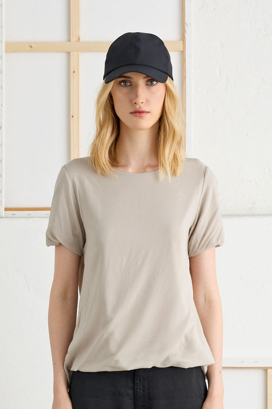 Torchon Sleeve T-Shirt Garment-Dyed - Front